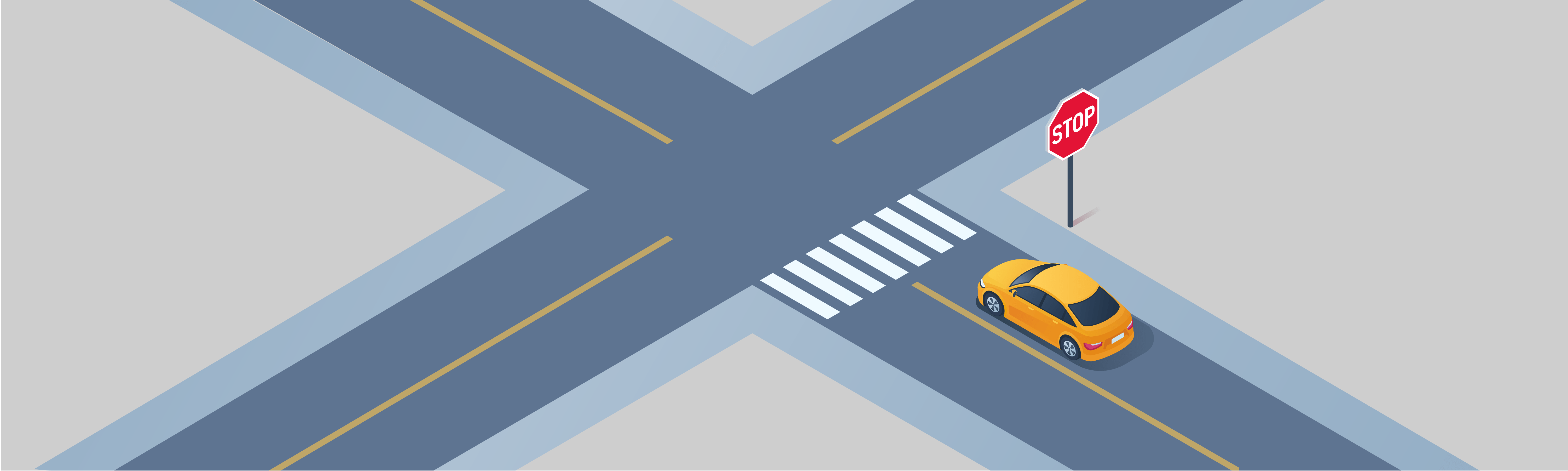 Intersections - Where should you bring your vehicle to a stop at a marked crosswalk with a stop line?