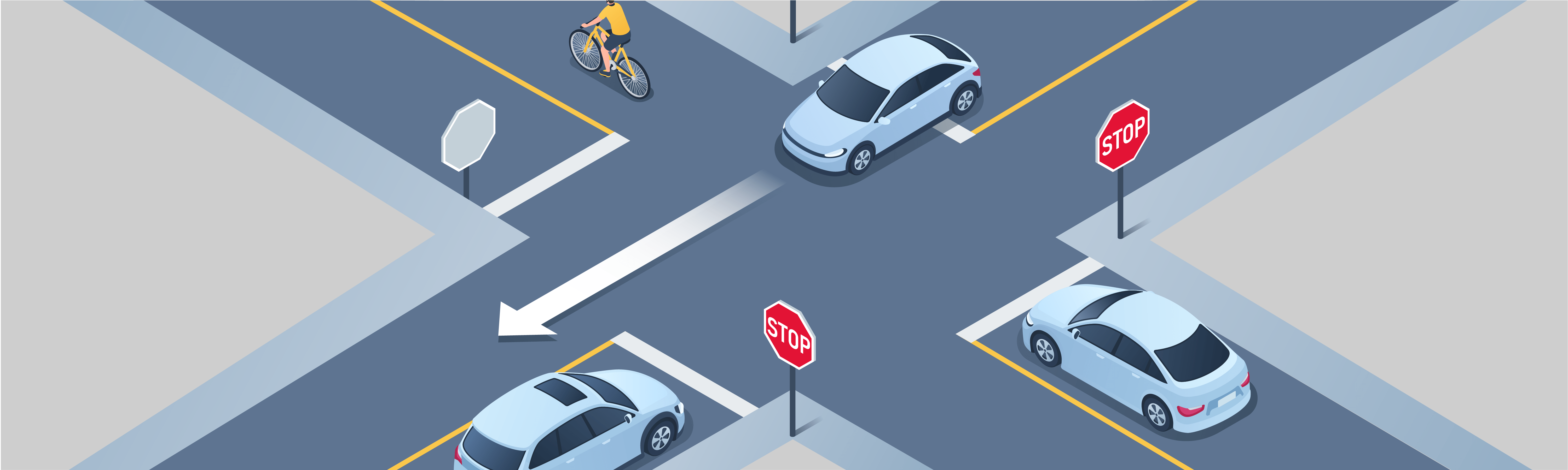 Driving Test Canada - Car Intersections - Which intersections are termed as controlled intersections?