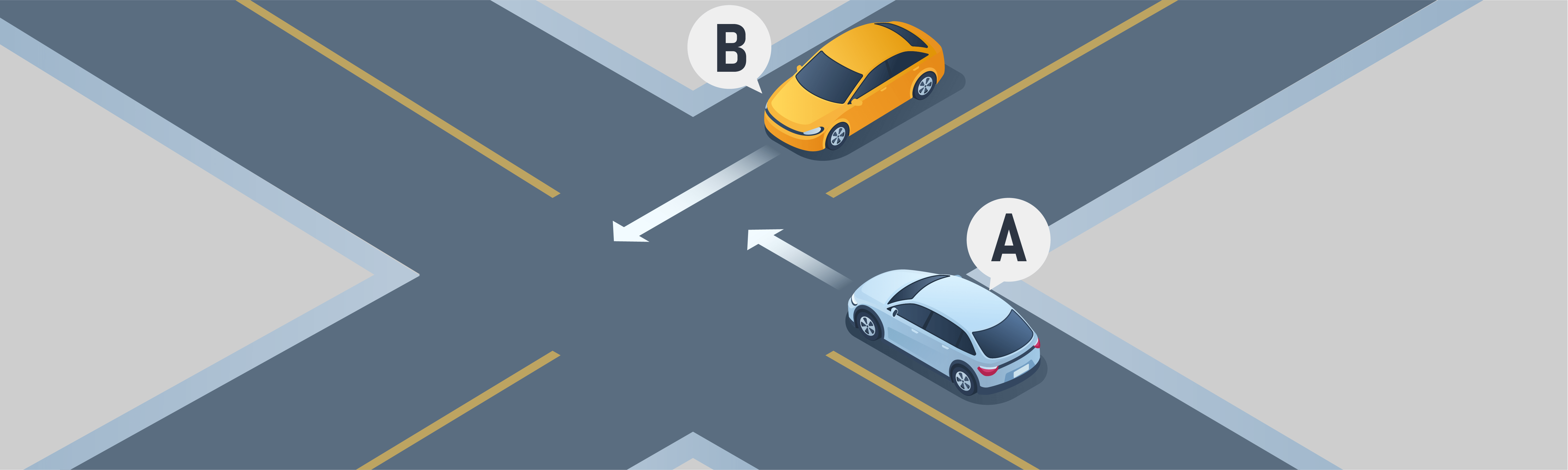 Intersections and Turns - Who has the right-of-way in the situation below?