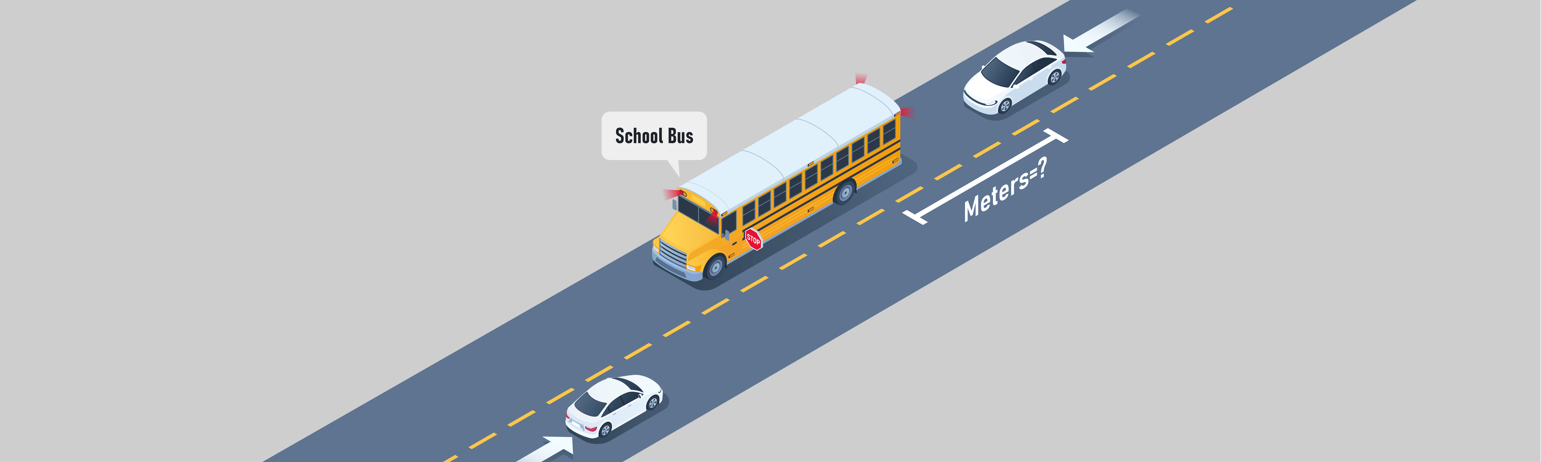 Stopping - If you are approaching a stopped school bus from behind, then stop at least: