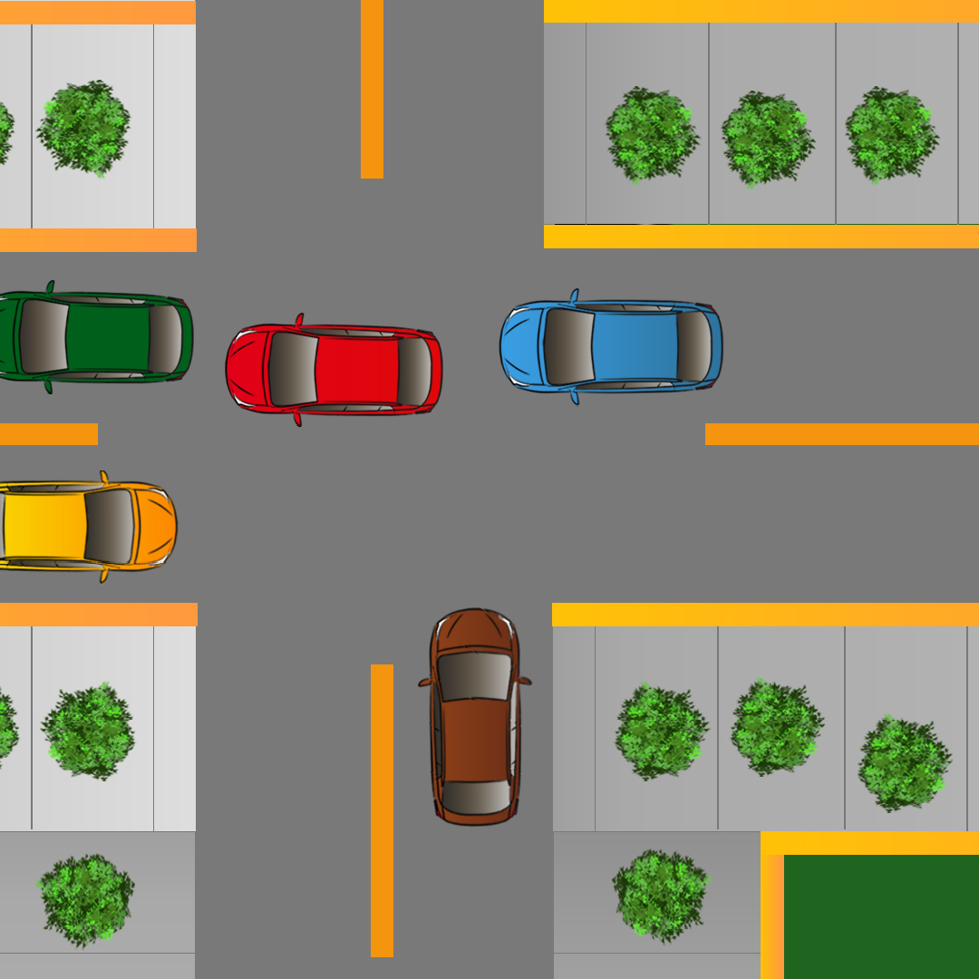 Test 8 - What should you do while driving toward an intersection that is full of traffic?