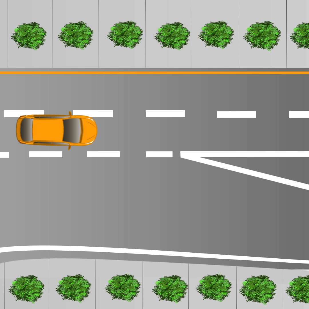 british-columbia car - What do you have to do if you see continuity lines to the right of your lane?