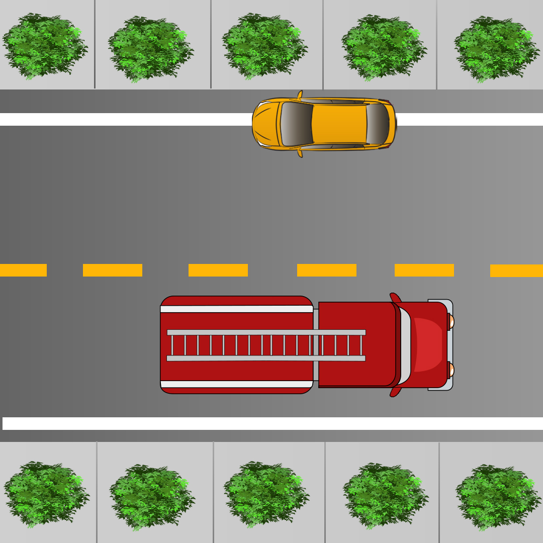 Test 1 - What must you do while driving on a street with two-way traffic if you hear the siren of an emergency vehicle?