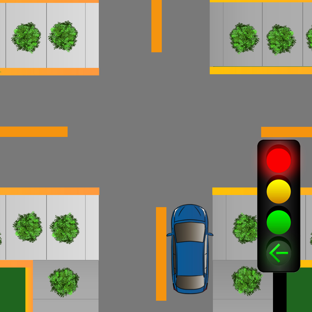 If you are at an intersection with a red light and you plan on going straight, what do you have to do? - If you are at an intersection with a red light and you plan on going straight, what do you have to do?