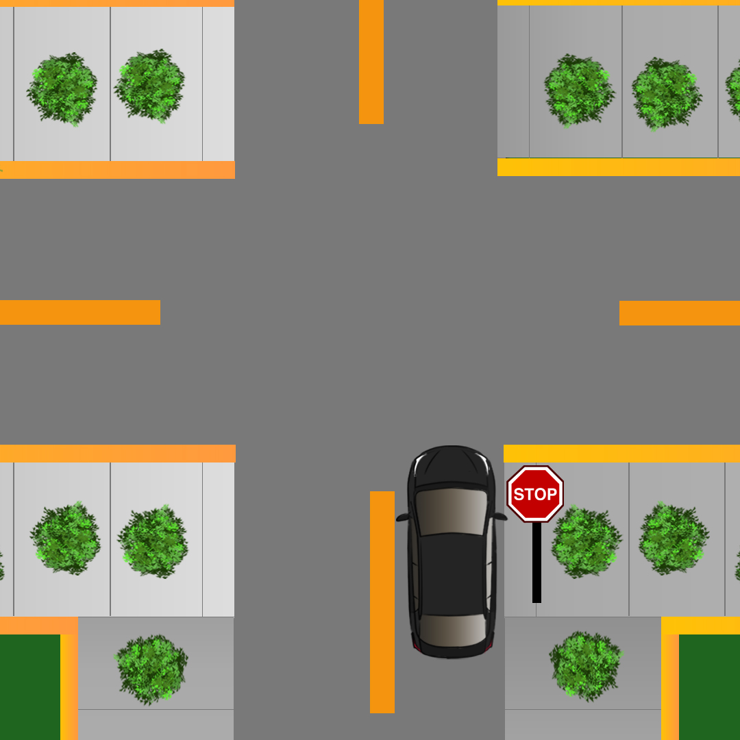 Driving Test Canada - Car Test 8 - Where should you stop at a crosswalk if there's no indication of where to stop?