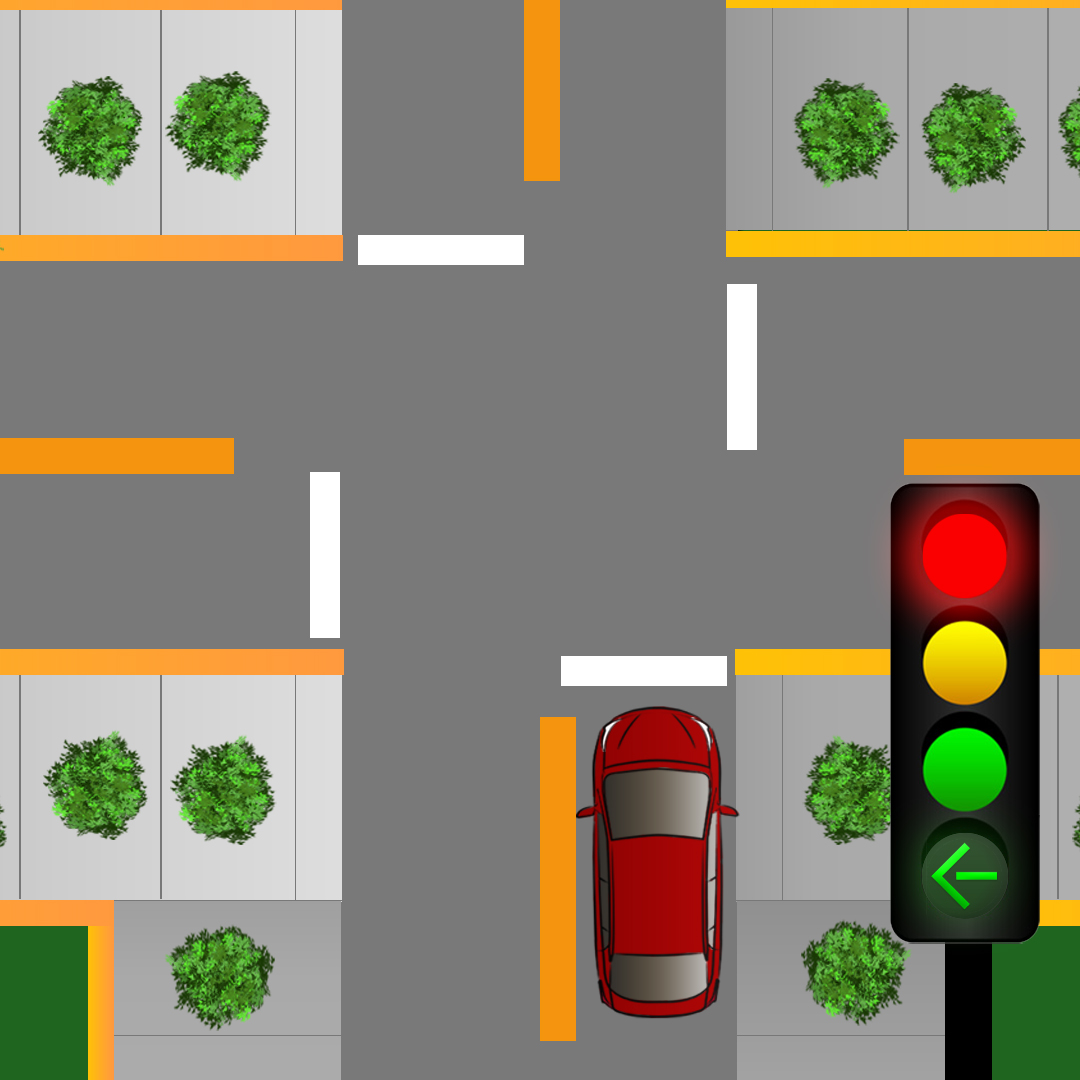 What does a red traffic light with a green arrow indicate at an intersection? - What does a red traffic light with a green arrow indicate at an intersection?