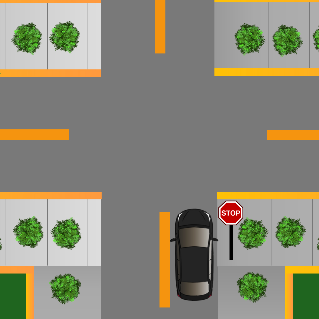 Driving Test Canada - Car Test 7 - Where should you stop at a crosswalk if there's no indication of where to stop?