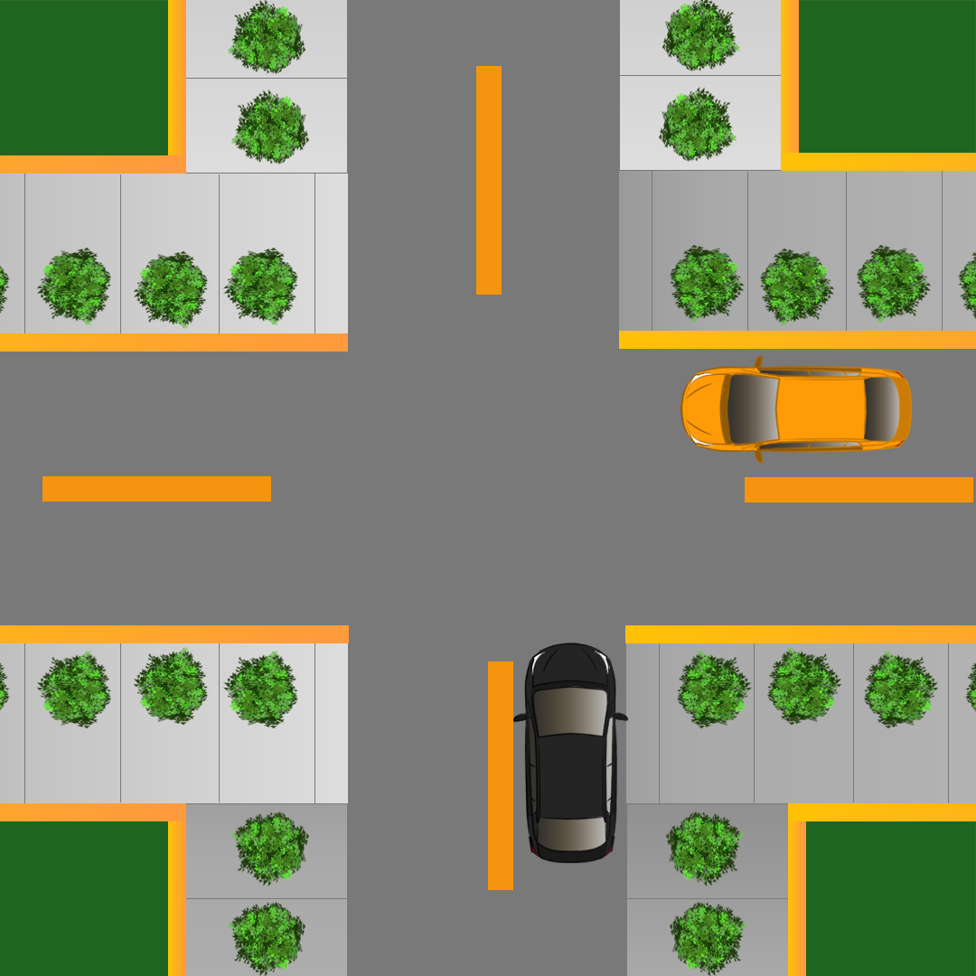 Test 3 - Who gets the right-of-way if you are driving up to an intersection with no signage at the same time as another vehicle?