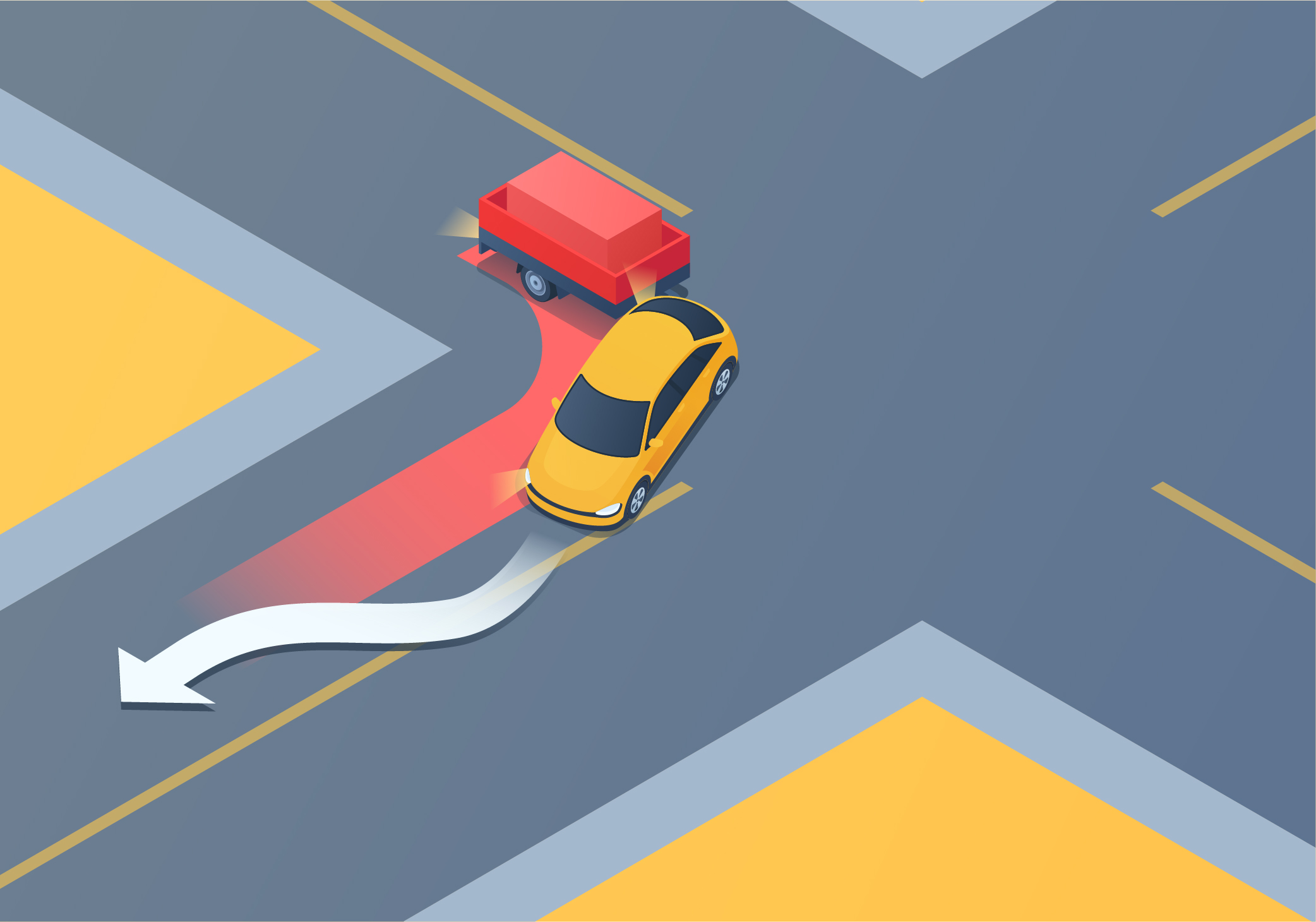 How should you turn right at an intersection while towing a trailer? - How should you turn right at an intersection while towing a trailer?