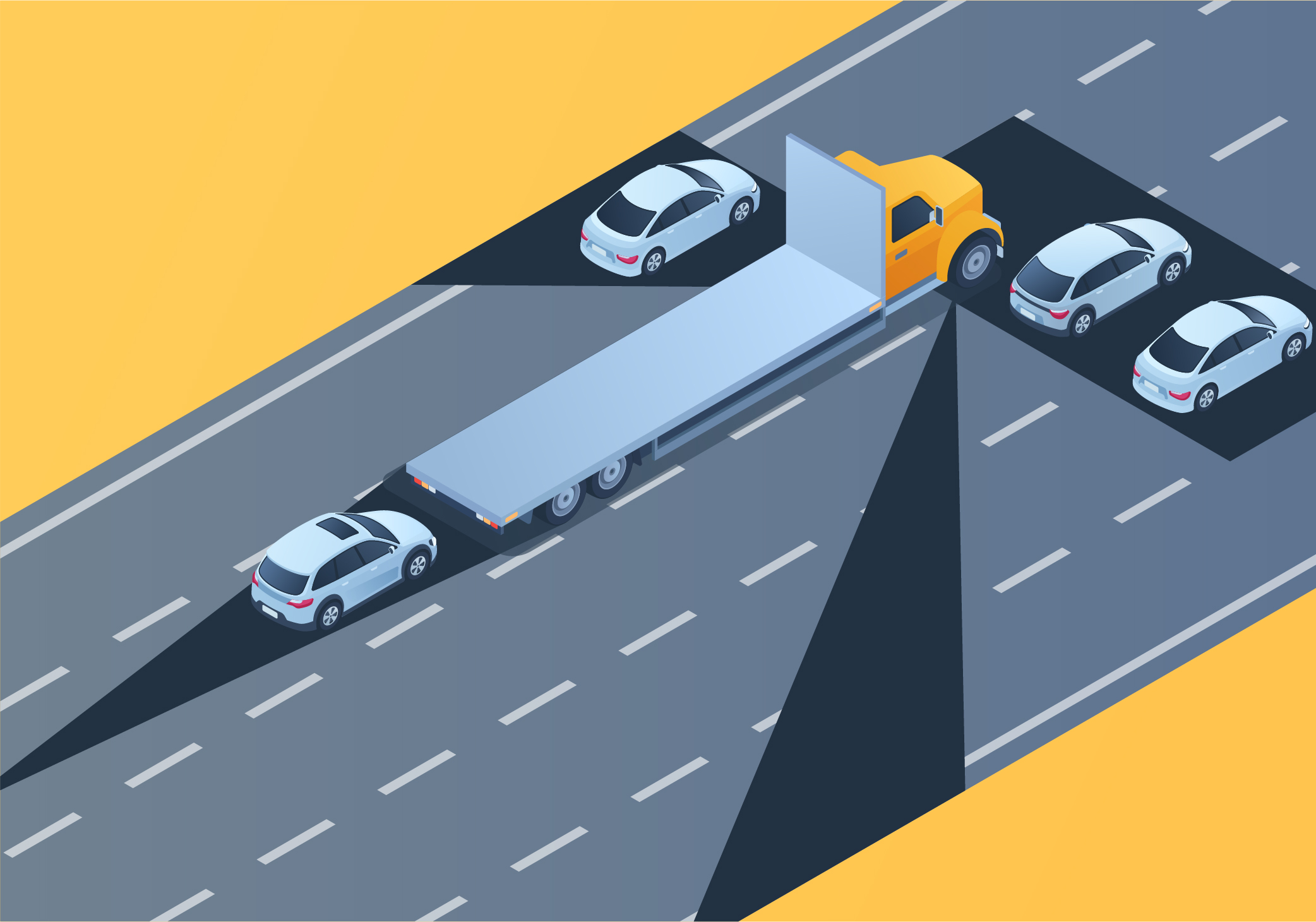 Sharing the Road - How can you know if you are in the blind spot of a large vehicle?