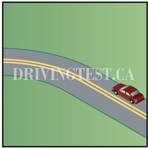 newfoundland-and-labrador car - If you are driving around a curve or corner, what is an important thing to remember?