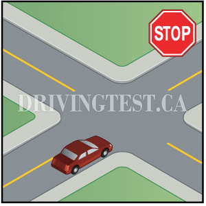 Where should you stop if you're approaching an intersection that doe snot have a crosswalk, stop line, or sidewalk? - Where should you stop if you're approaching an intersection that doe snot have a crosswalk, stop line, or sidewalk?