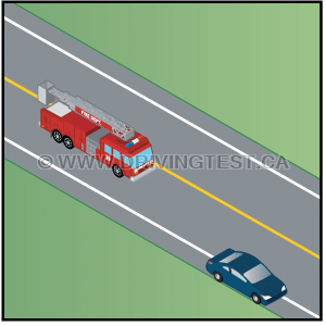 What must you do if an emergency vehicle is approaching you with their sirens/lights on? - What must you do if an emergency vehicle is approaching you with their sirens/lights on?