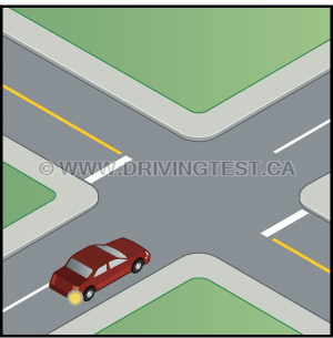 Test 2 - What should you not do if you're turning at an intersection?