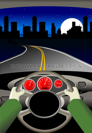 Test 3 - Where on the steering wheel should you position your hands?