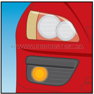 Test 1 - What color are your front signal lights allowed to be?