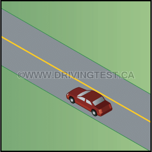 Test 1 - If you are caught driving on the left side of the center of the road, how many demerit points will be put on your license?