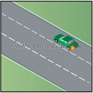 Test 3 - Where should you check prior to moving to the lane to your left on a multilane highway?