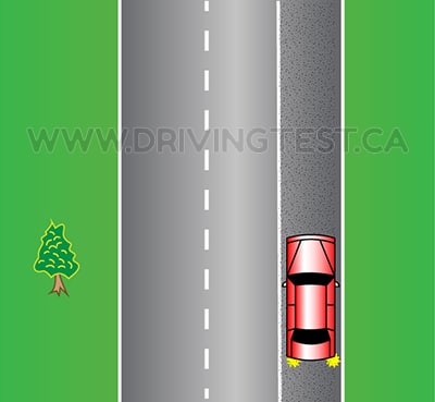 Test 2 - In what situation are you allowed to drive on the shoulder of a public highway?