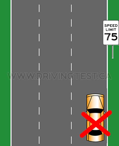 Test 4 - If the speed limit _______, you are prohibited from stopping or parking on any public roadway?