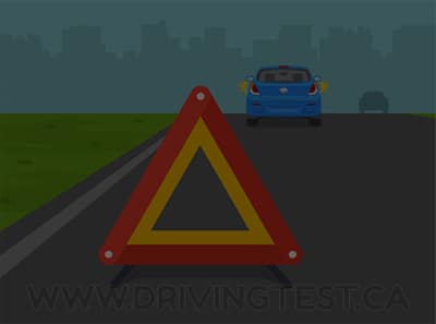 If something happens and your vehicle becomes disabled at night and cannot be completely moved off the roadway, where do you need to put a reflector? - If something happens and your vehicle becomes disabled at night and cannot be completely moved off the roadway, where do you need to put a reflector?