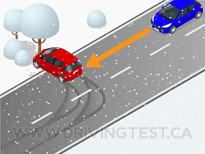 Where should you look if randomly a hazard appears on the road in front of you that you have to drive around? - Where should you look if randomly a hazard appears on the road in front of you that you have to drive around?