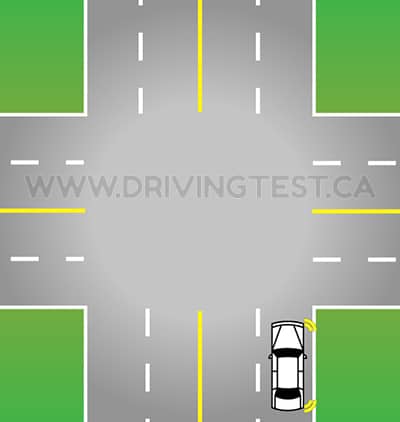 Test 1 - Where should you make a right turn from?