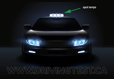 Test 2 - When you are within what distance of another vehicle do you need to turn off your spot lamps?