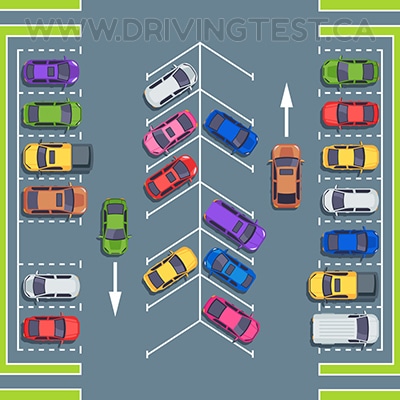 Test 2 - In parking lots, which of the following rules apply?