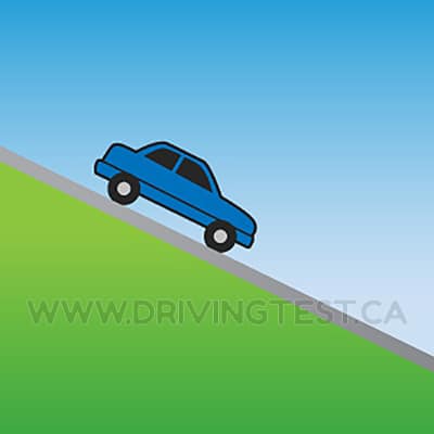 Test 3 - How should you brake when driving down a mountain?