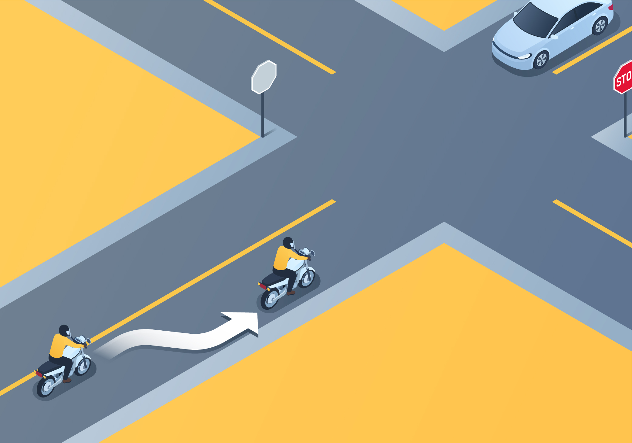 Riding in Traffic - What should you do if an oncoming vehicle wants to make a left turn?