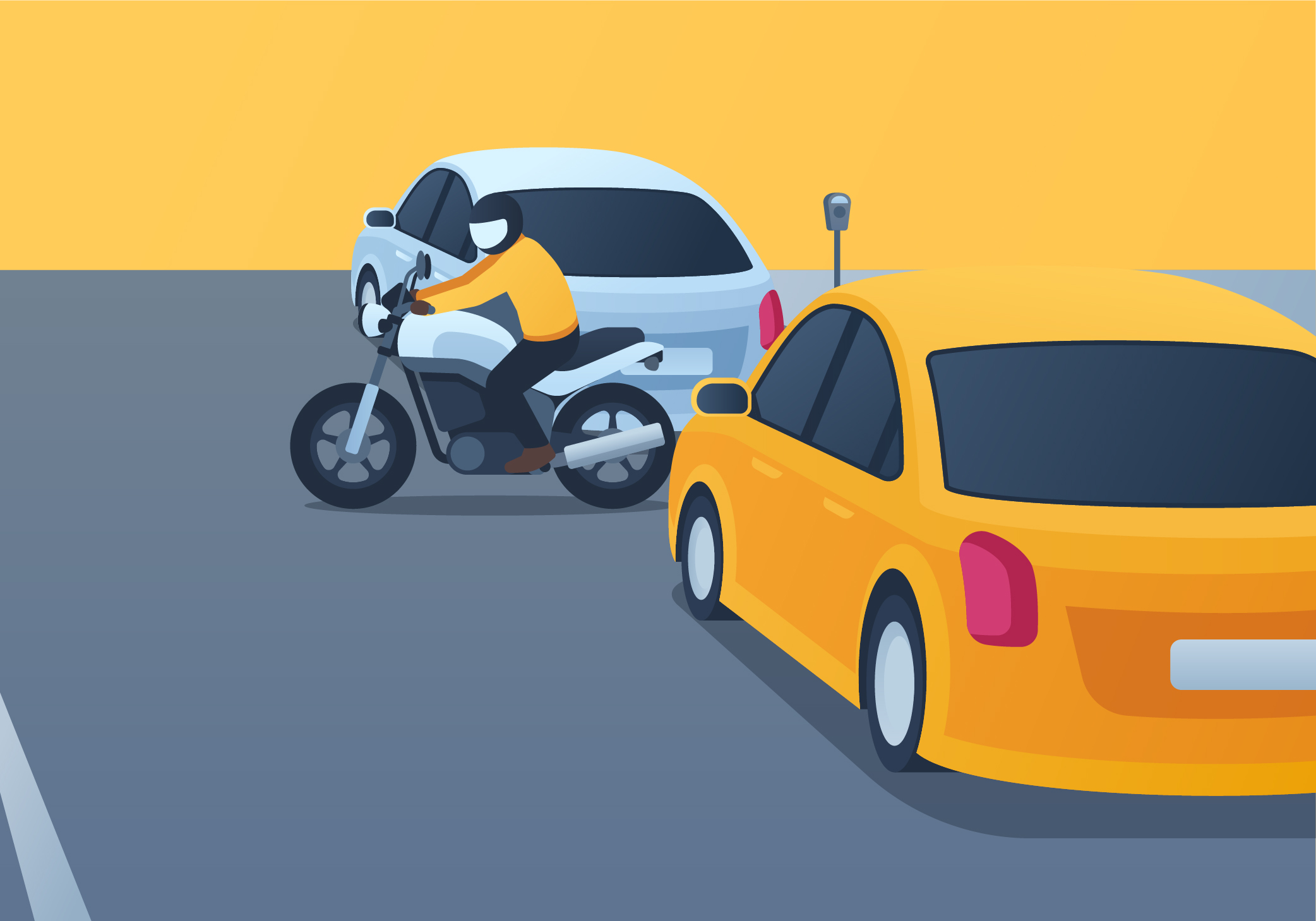 Riding in Traffic - How should you join the traffic when you are stopped or parked at the side of the road?